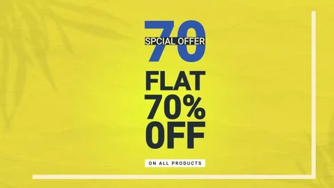 Flat off 10 to 90% series animated video Stock Footage 275588946