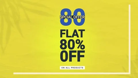 Flat off 10 to 90% series animated video Stock Footage 275588957