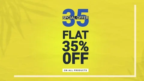 Flat off 10 to 90% series animated video Stock Footage 275588965