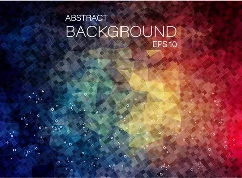 Flat 2D Background of small square shapes. Stock Illustration