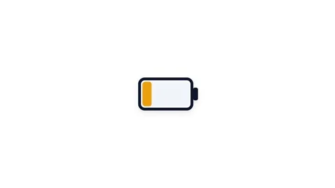 Flat 2D Battery Charging Icon Stock Footage 345642118