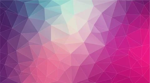 Flat 2D bright violet abstract triangle shape background Stock Illustration