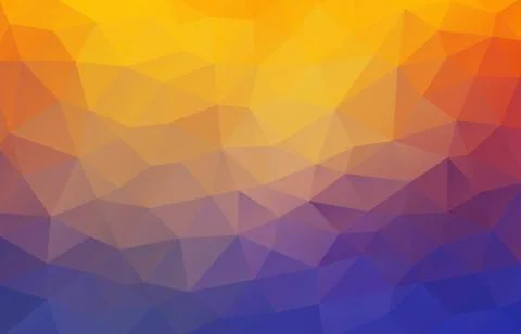 Flat 2D bright yellow and blue abstract triangle shape background Stock Illustration