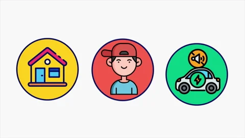 Flat 2D Mobile Application Stock Footage 283891405