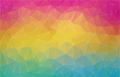 Flat 2D multicolor abstract triangle shape background Stock Illustration