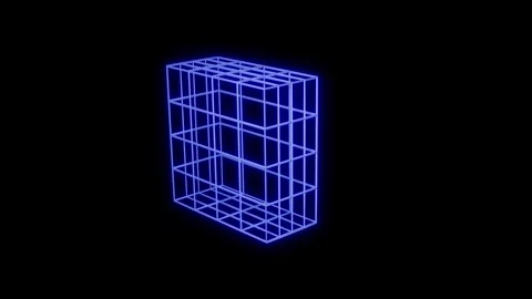 Flat 2d plane expanding into 3d dimensions. 3d animation render Stock-Footage 244541202