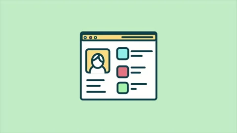 Flat 2D Website Elements Stock Footage 281457827