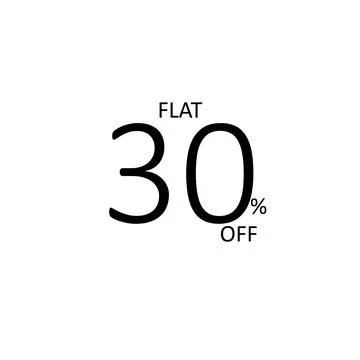 Flat 30% Off Sale – Editable Vector Banner Stock Illustration