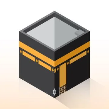 Flat 3D Design Kaaba, Mecca isometric - Vector Illustration Stock Illustration