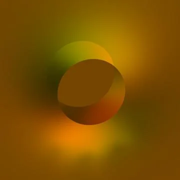 Flat 3d Isometric Hole. Abstract Orange Background. Modern Design. Soft Yellow. Stock Illustration
