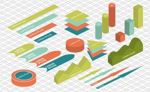 Flat 3d isometric infographic Flat 3d isometric infographic for your busin... Stock Photos