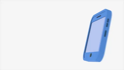 Flat 3D Mobile Presentation Rotating Stock Footage 281457958