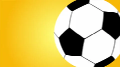 Flat 3D Soccer Ball Rotating Video stock 281458091