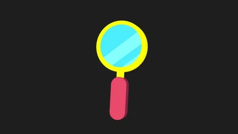 Flat 3D Style Magnifier Icon Stock Footage 303259162