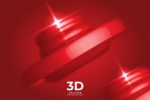Flat 3d style red color with light effect background template イラスト素材