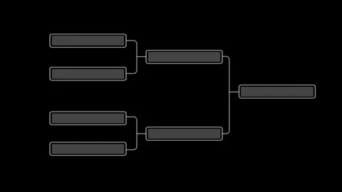 Flat 4-Team Bracket Neon Sports Template for Football &amp; More Video stock 310281852