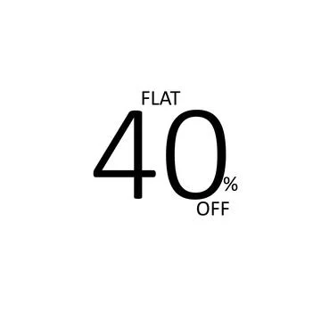 Flat 40% Off Sale – Editable Vector Banner Stock Illustration