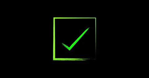 Flat 4K animation of a green check mark icon. Stock Footage 315380714