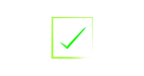 Flat 4K animation of a green check mark icon. Stock Footage 317438156