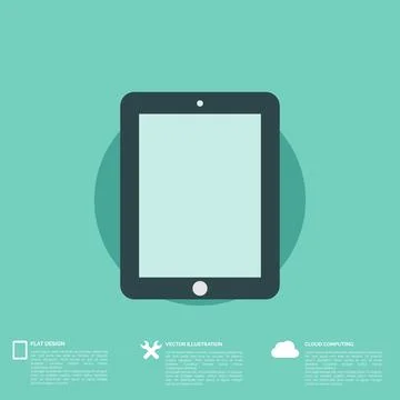 Flat abstract background with web icons. Interface symbols. Cloud computing 스톡 일러스트