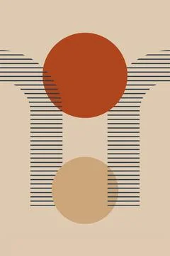 Flat abstract boho geometric background Stock Illustration