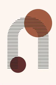 Flat abstract boho geometric background Stock Illustration