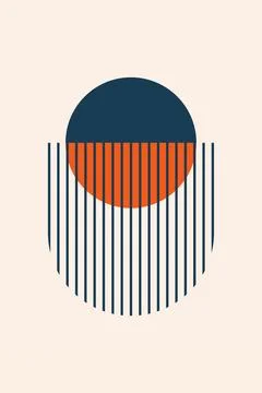 Flat abstract boho geometric background Stock Illustration