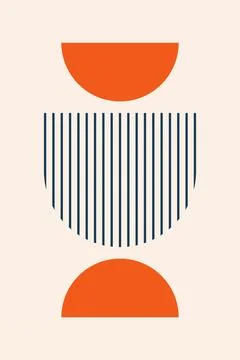 Flat abstract boho geometric background Stock Illustration