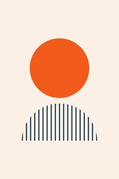 Flat abstract boho geometric background Stock Illustration