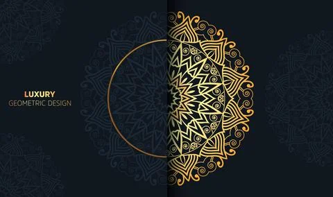 Flat abstract creative new gradient luxury color mandala background design Stock Illustration