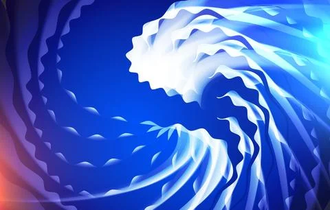 Flat abstract custom element vector with wavy stylish with blue color Stock Illustration