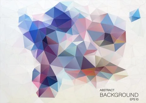 Flat abstract design. Triangle background Stock Illustration