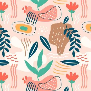 Flat abstract element pattern Illustrazione stock