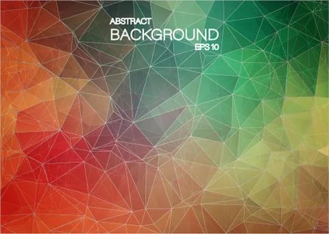 Flat abstract geometric colorful background Stock Illustration