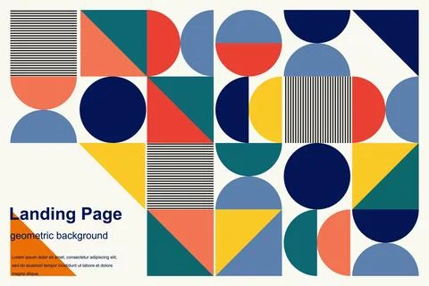 Flat abstract geometric mosaic background. Abstract homepage design - minimal Illustrazione stock