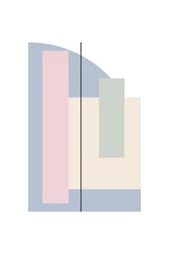 Flat abstract geometric shape art background 스톡 사진