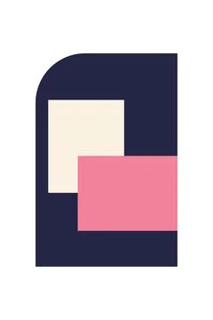 Flat abstract geometric shape art background 스톡 사진