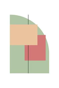 Flat abstract geometric shape art background Foto stock
