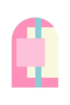 Flat abstract geometric shape art background 스톡 사진