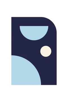 Flat abstract geometric shape art background Stock Photos