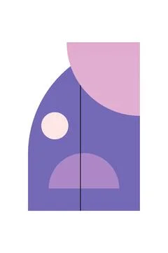 Flat abstract geometric shape art background Stockfoto's