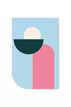 Flat abstract geometric shape art background 스톡 사진