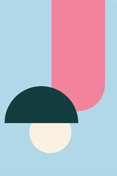 Flat abstract geometric shape art background Foto stock