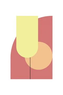 Flat abstract geometric shape art background 스톡 사진