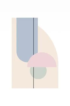 Flat abstract geometric shape art background Stockfoto's