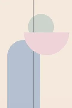Flat abstract geometric shape art background Stock Photos