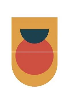 Flat abstract geometric shape art background Stock Photos