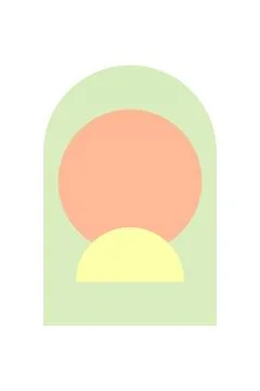 Flat abstract geometric shape art background Stockfoto's