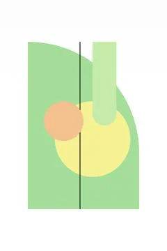 Flat abstract geometric shape art background Stockfoto's