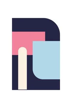 Flat abstract geometric shape art background Foto stock